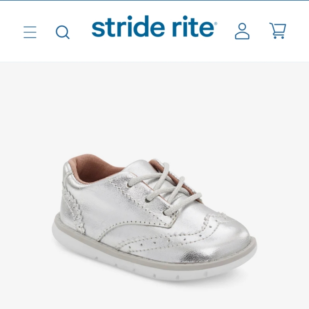 Toddler Girls Silver Oxford Sneakers